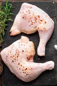 seasoned chicken leg quarters