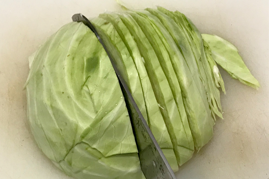 sliced cabbage 