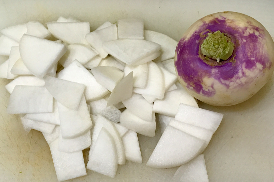 sliced turnips 