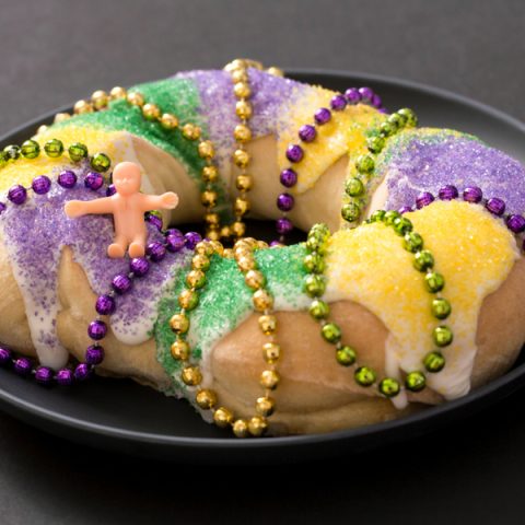 We have extra king cakes available today! Cream cheese and praline - $25  each. Of course there is a baby inside as well as beads for the… | Instagram