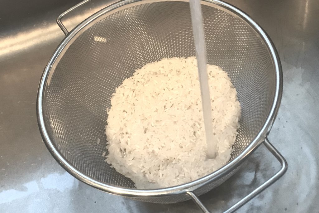 rinse white rice