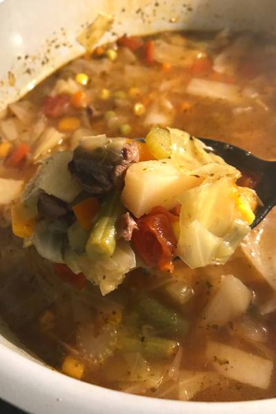 Instant pot vegetable beef soup