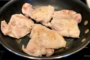 sear chicken thighs