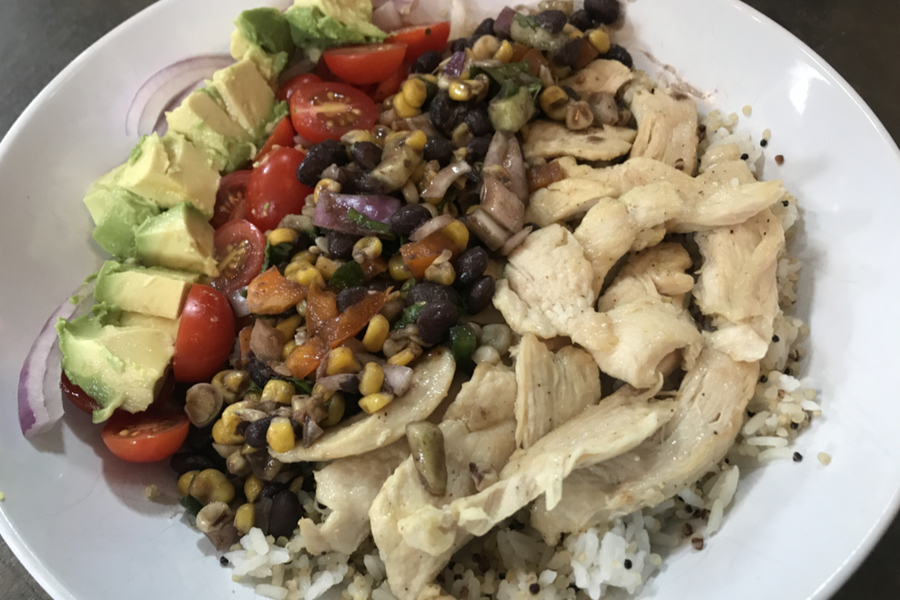 Baja Chicken Bowl layers