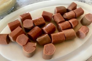 cut hot dogs