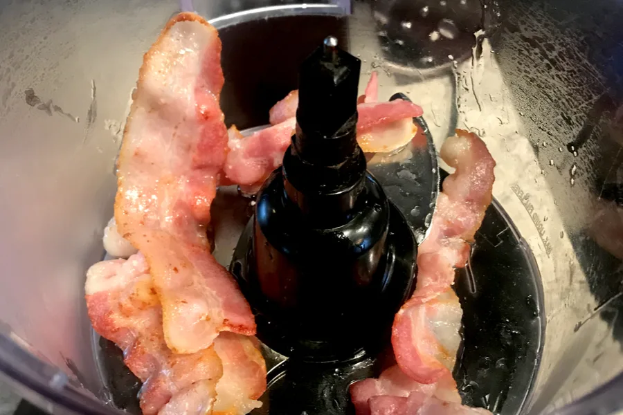 bacon in food processor