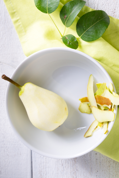 peeled pear