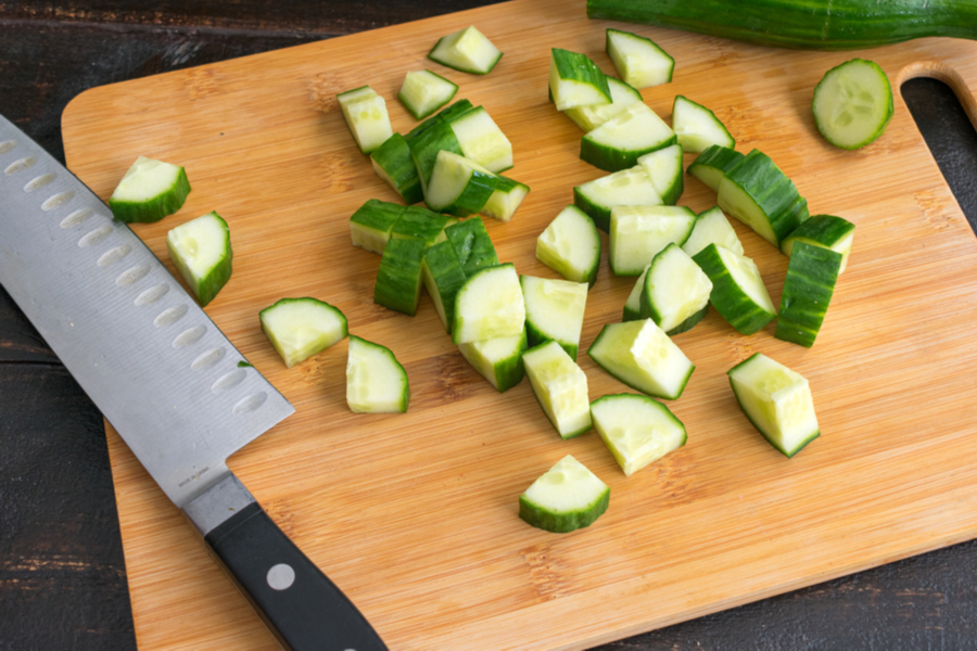 cucumber chunks 