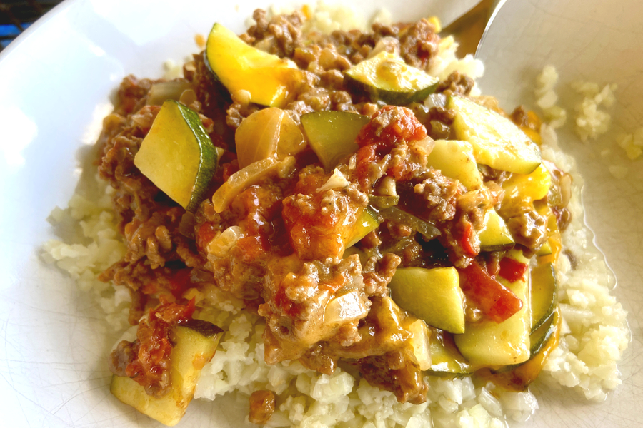 Zucchini and Ground Beef Skillet Recipe