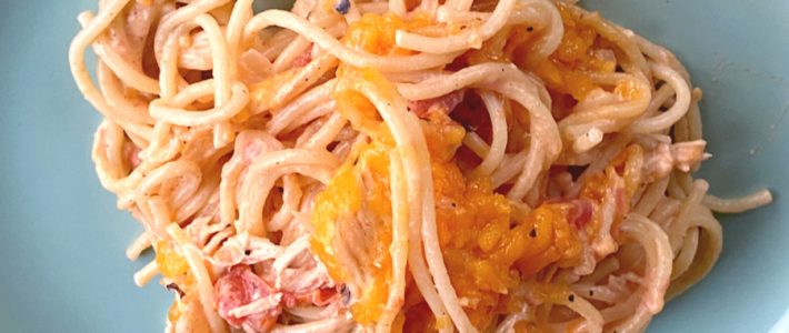 Chicken Spaghetti Casserole Recipe featured chicken spaghetti casserole