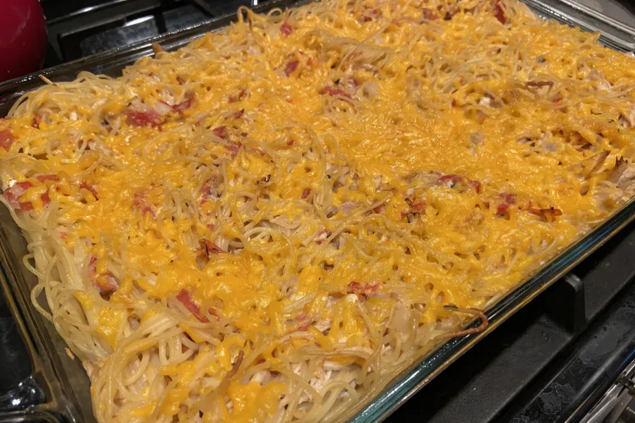 baked chicken spaghetti casserole