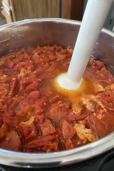 immersion blender instant pot tomato soup