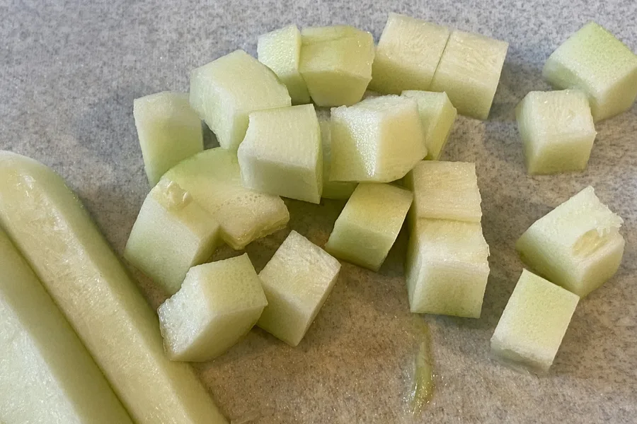 peeled and diced zucchini