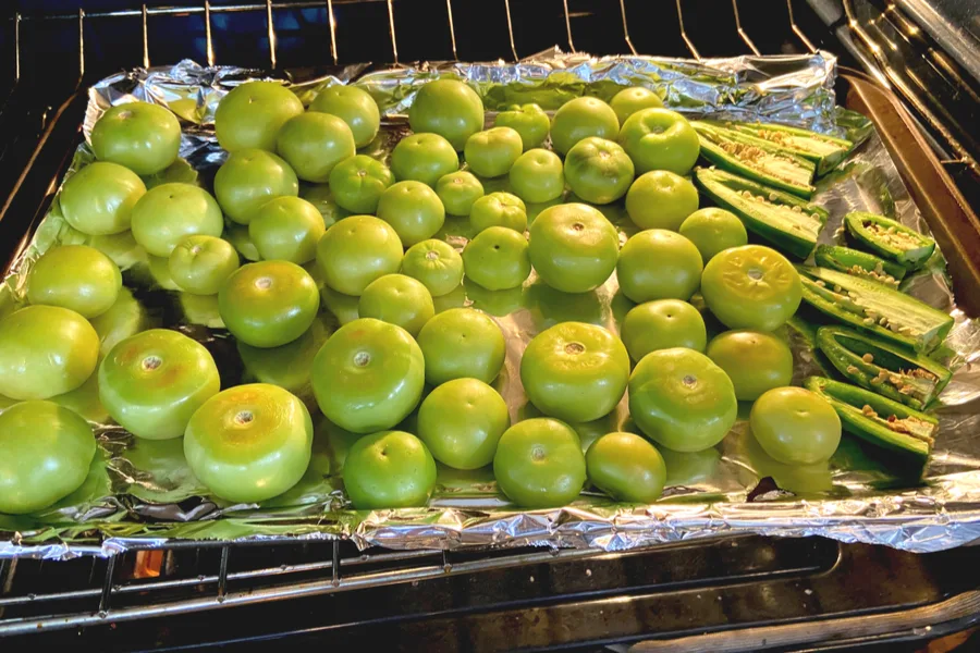 roasted tomatillos