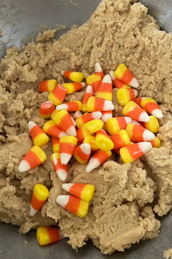 candy in dough