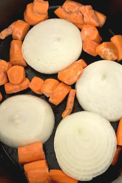 carrots and onions 