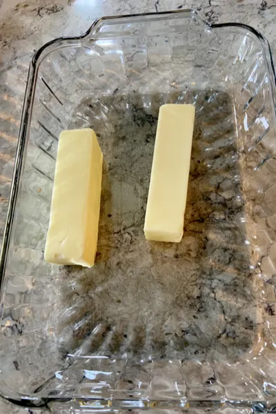 melting butter for s'mores bars 