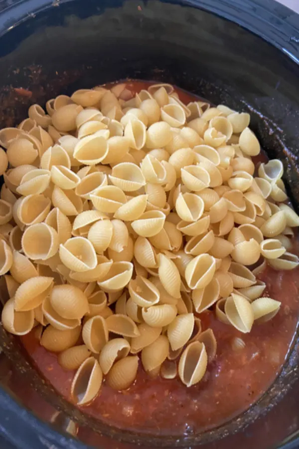 pasta shells in slow cooker 