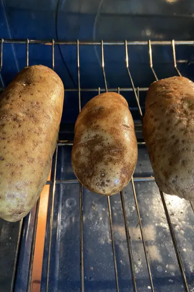 fresh baked potatoes