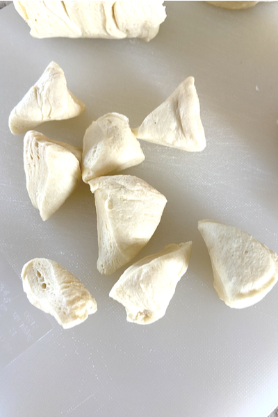 cut biscuit dough