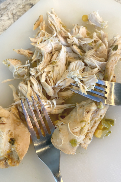 shredded chicken for white chicken chili 