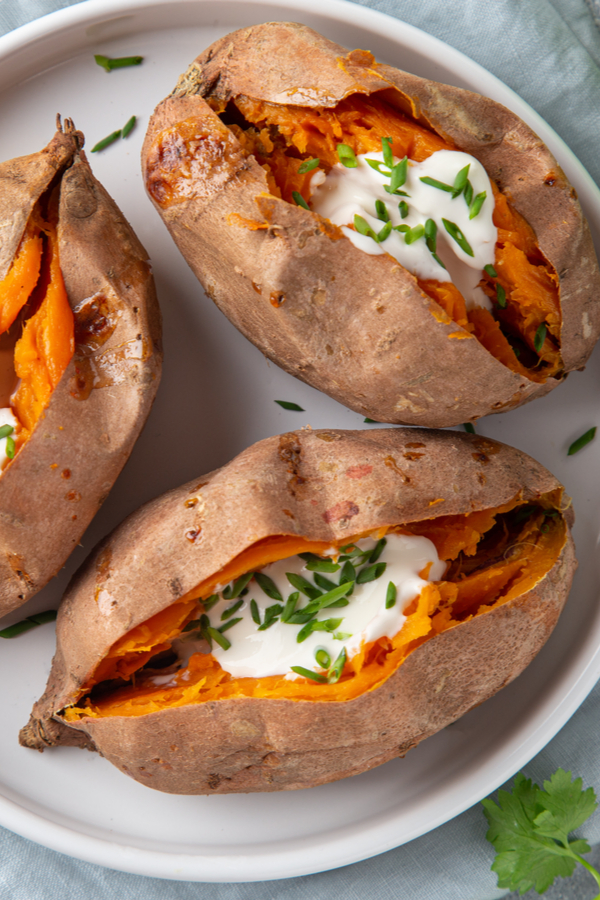 air fryer sweet potatoes and yogurt 