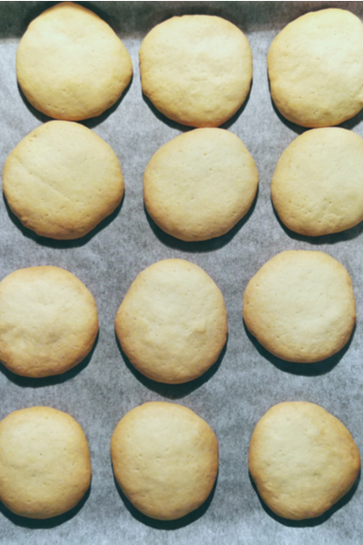 cookies on baking sheet 