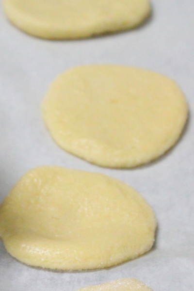 flattened cookie dough 