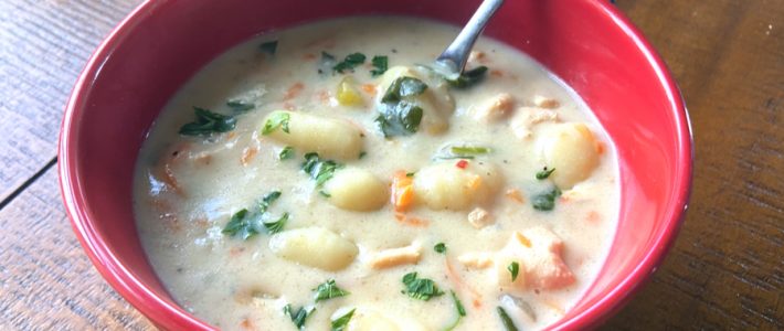 Olive Garden Chicken and Gnocchi Soup – (Copycat Recipe) olive garden chicken gnocchi soup