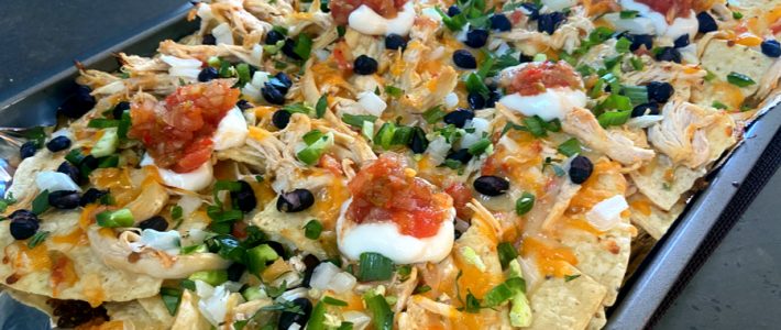 Sheet Pan Chicken Nachos Recipe – The Ultimate Tailgate Food! sheet pan chicken nachos