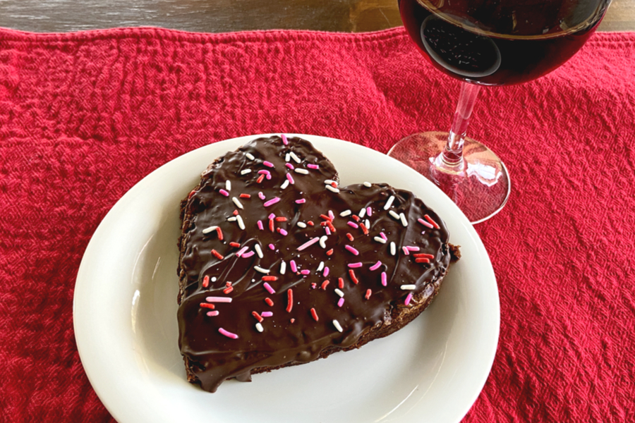 Valentine's Day Chocolate Chip Brownies