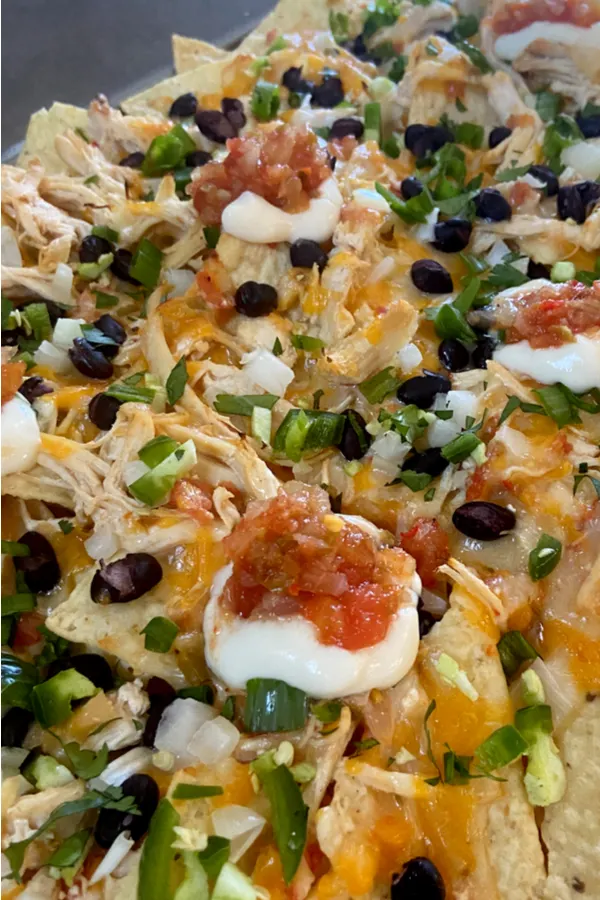 sheet pan chicken nachos