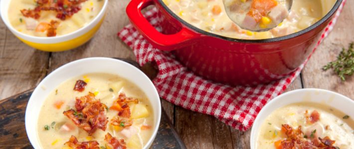 Ham and Corn Chowder Recipe – A Delicious Leftover Ham Recipe ham and corn chowder