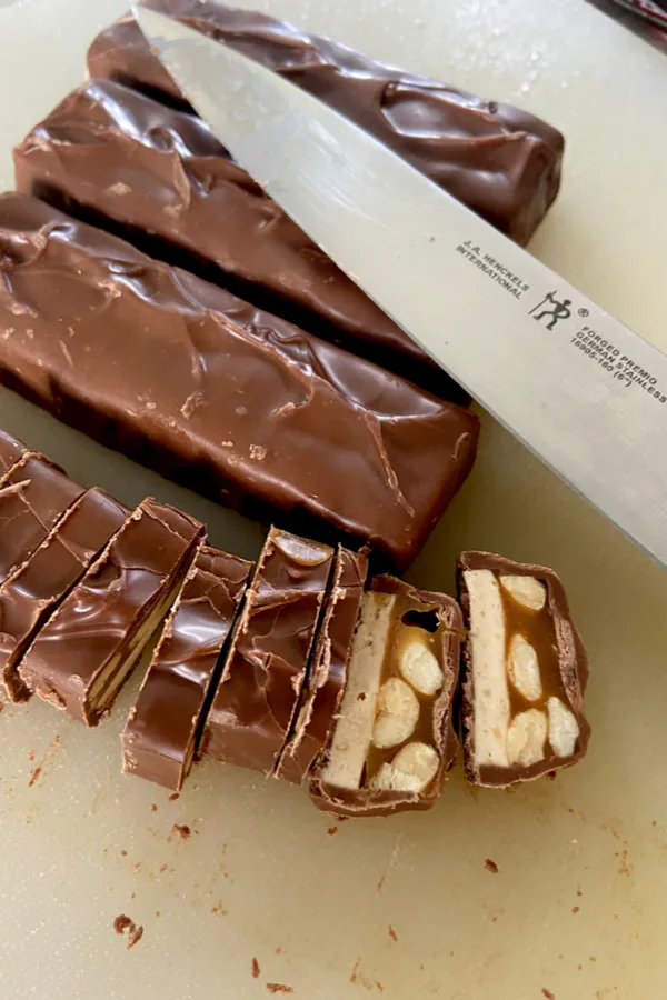 chopped snickers bars