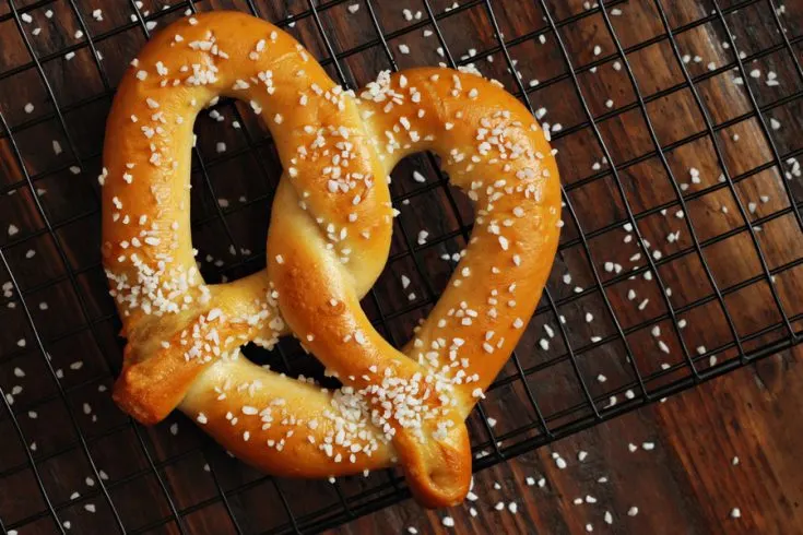 homemade soft pretzel