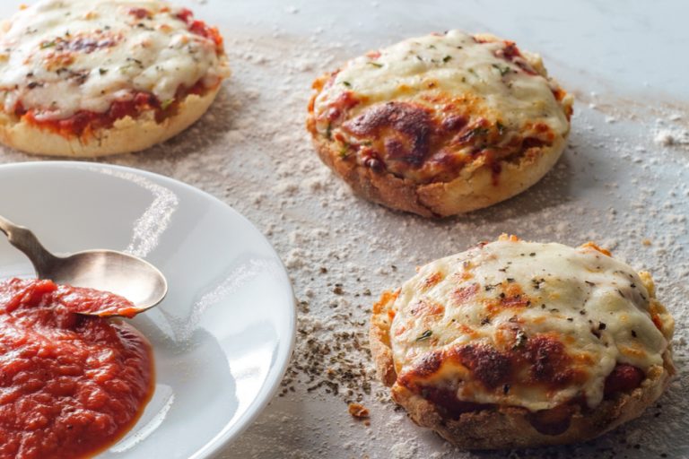 Air Fryer English Muffin Pizzas An Easy Snack or Lunch Recipe