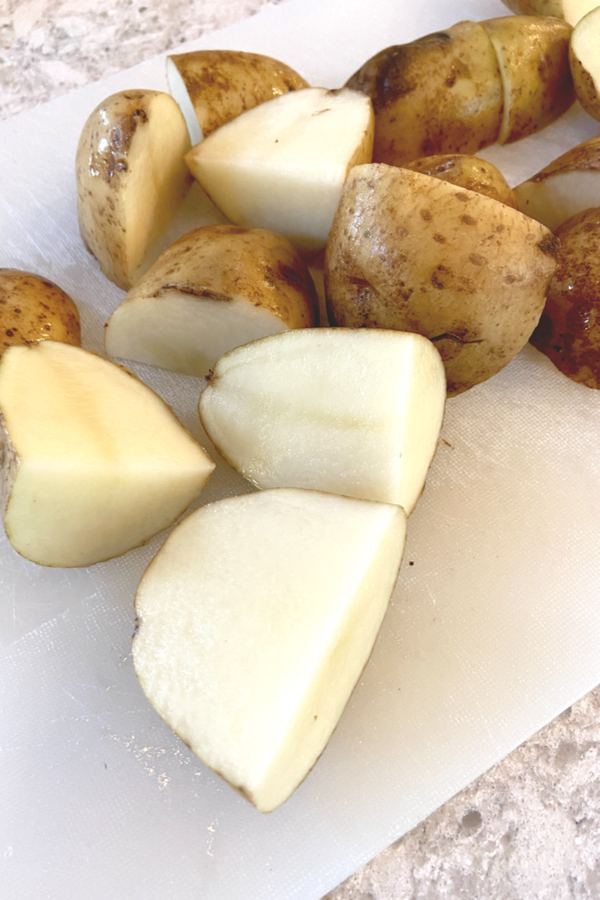cut russet potatoes
