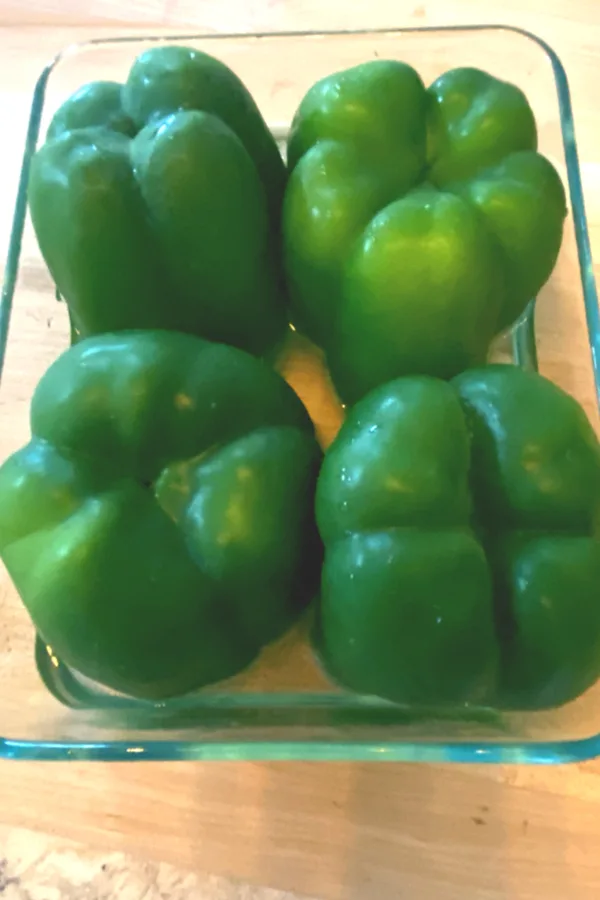 green peppers upside down
