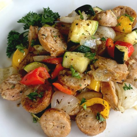 skillet sausage & zucchini