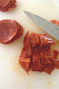 diced pepperoni