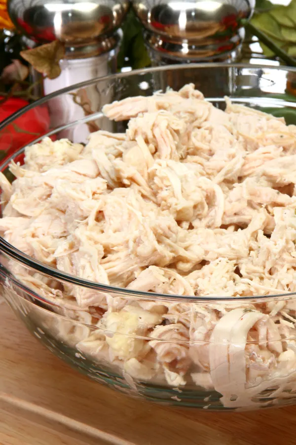 Shredded Chicken in bowl