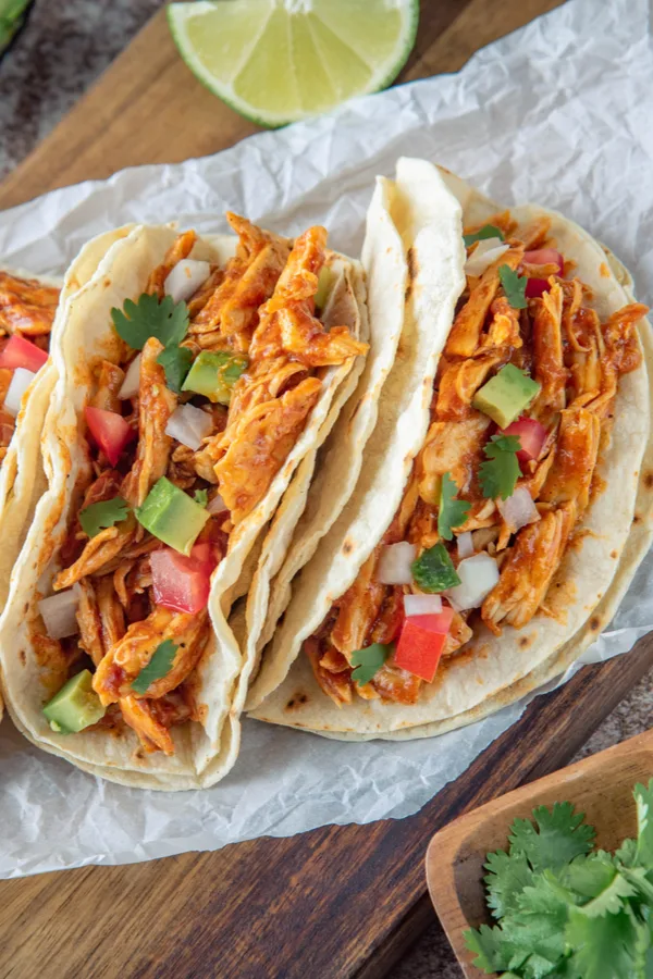 shredded chicken tacos 