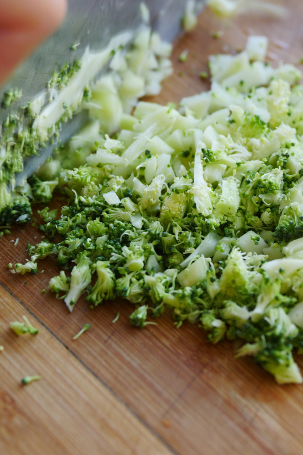 finely diced broccoli 