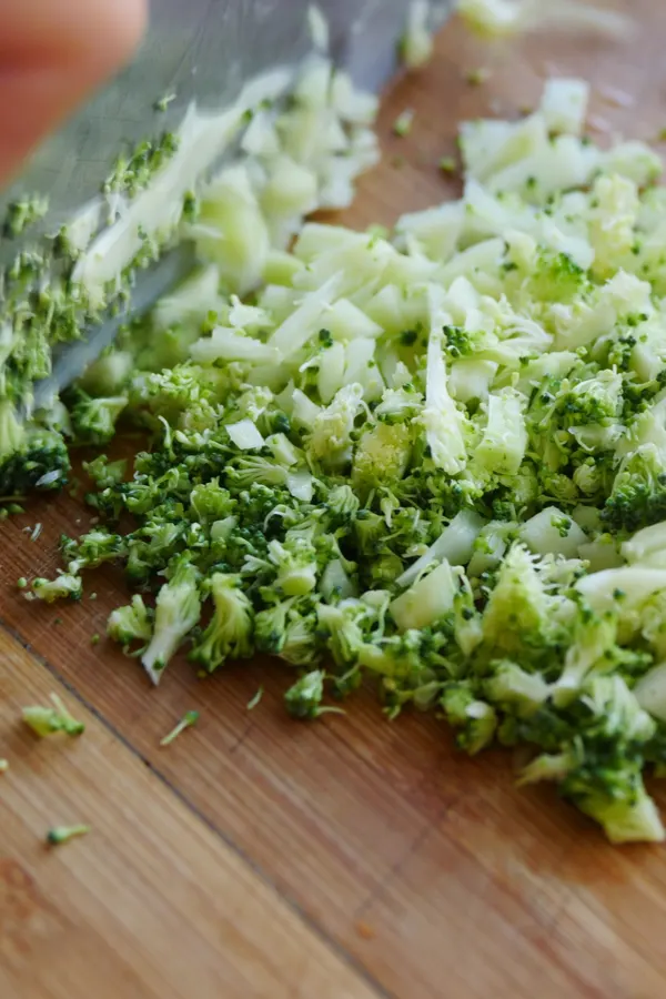 finely diced broccoli 