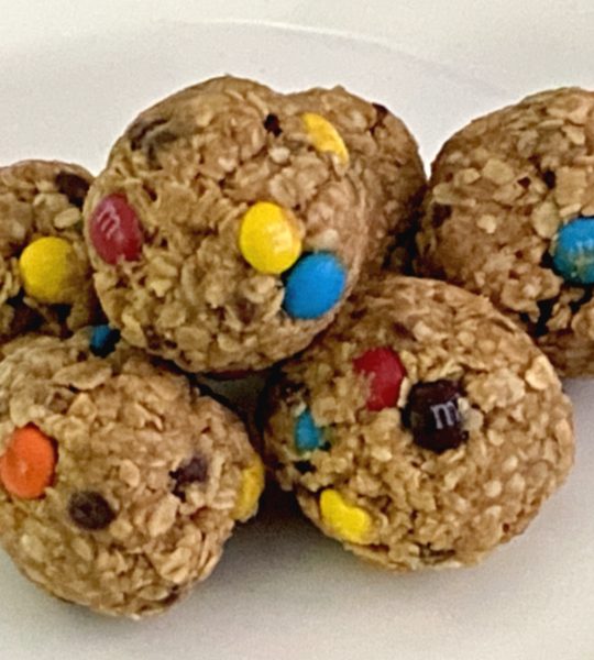 no bake monster cookie bites