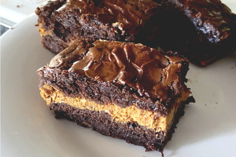 pumpkin stuffed brownies