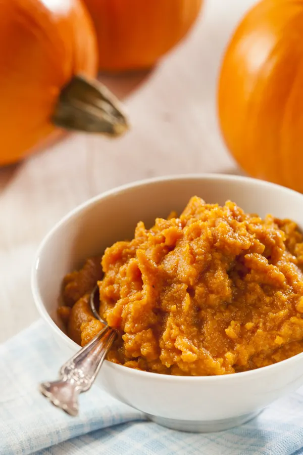 pumpkin puree in bowl