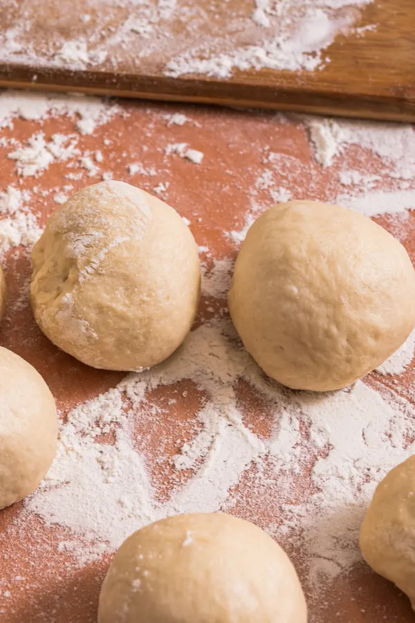 form the dough in balls 