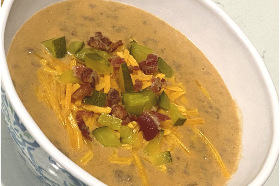 low-carb cheeseburger soup