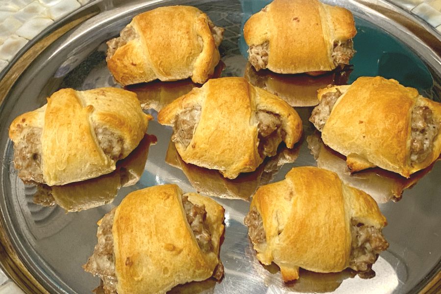 best crescent roll appetizer sausage and cream cheese filling